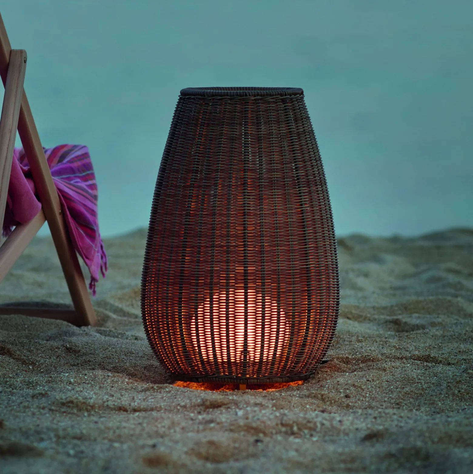Bover LED terassivalaisin Amphora, 77 cm, grafiitin ruskea/ruskea