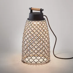 Bover Nans M/49 LED-pöytävalaisin ulkotiloihin, ruskea