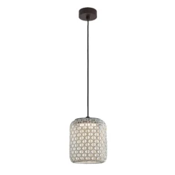 Bover Nans S/21 LED-riippuvalaisin ulkona, beige