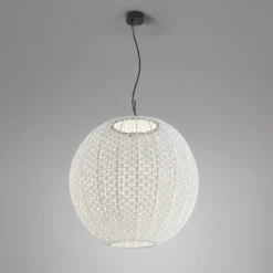 Bover Nans Sphere S/80 LED-riippuvalaisin ulkona beige
