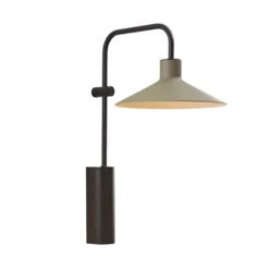 Bover Platet A02-LED-seinävalo, katkaisija, oliivi