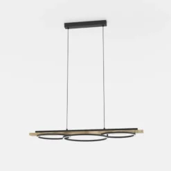 Boyal LED-riippuvalaisin, ruskea, pituus 101 cm, puu, 3-valo.