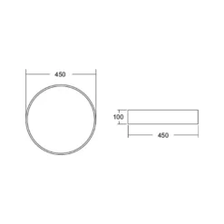 BRUMBERG Biro Circle, Ø 45cm, on/off, hopea, 4000 K