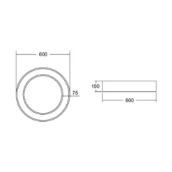 BRUMBERG Biro Circle Ring, Ø 60 cm, Casambi, hopea, 830
