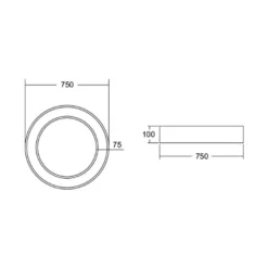 BRUMBERG Biro Circle Ring Katto Ø 75 cm DALI valkoinen 3000 K