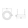 BRUMBERG Biro Circle Ring10 suora Ø60cm Casambi musta 840