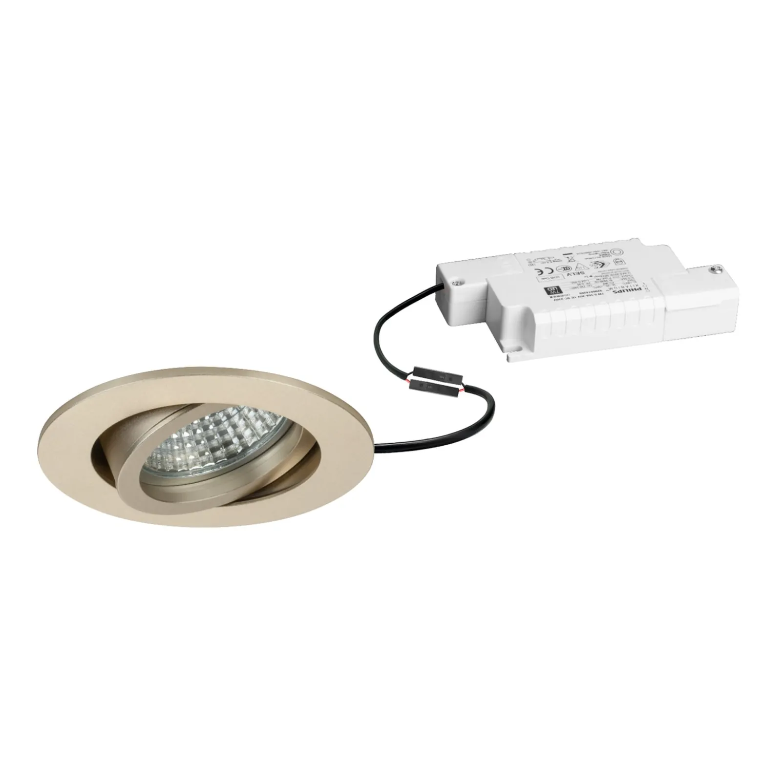 BRUMBERG LED upotettava valonheitin Tirrel-R, RC-himmennettävä, vaalea