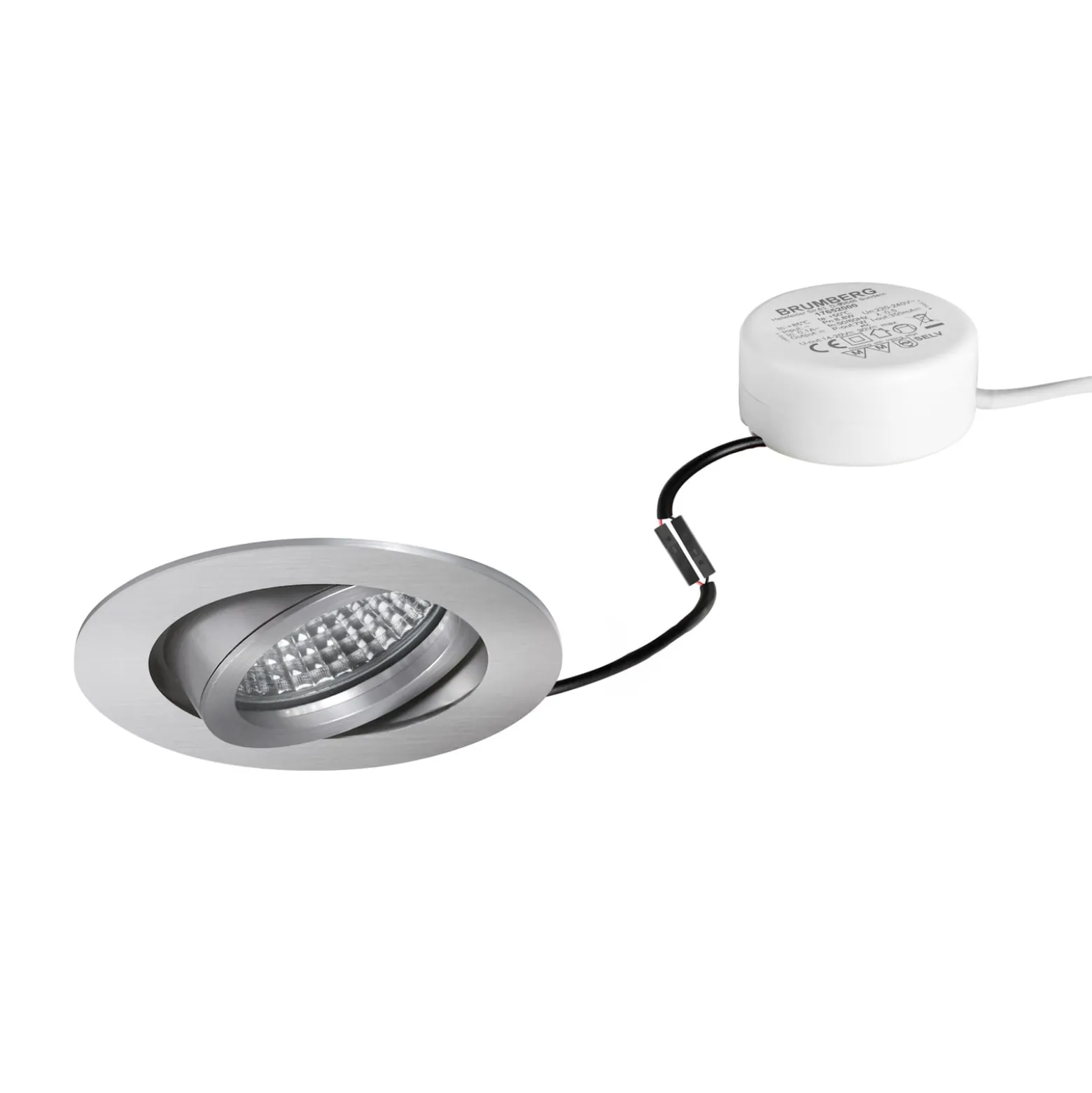 BRUMBERG LED upotettava valonheitin Tirrel-R, RC, pyöreä ohjain, matta
