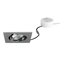 BRUMBERG LED upotettava valonheitin Tirrel-S, RC, ohjain pyöreä, kromi