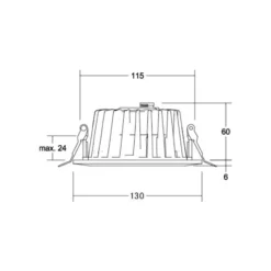BRUMBERG LED uppoasennusvalaisin Lydon Mini, on/off, 4000 K, 4 000 K