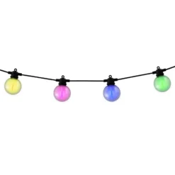 CADENA-LED-valoketju, RGB, musta, 10-lamppuinen, 5 m