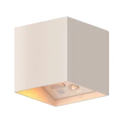 Calex LED-akku-anturi-ulkoseinälamppu Volterra, hiekka, IP44