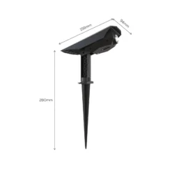 Calex LED-aurinkokäyttöinen maapiikkikohdevalo Padoa, 2 kpl, musta