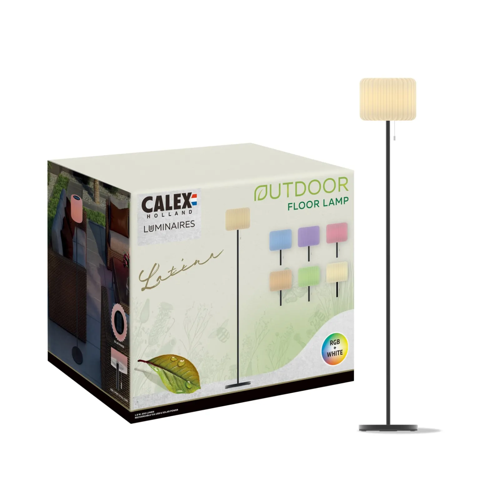 Calex LED-aurinkolattiavalaisin, IP44, vetokytkin