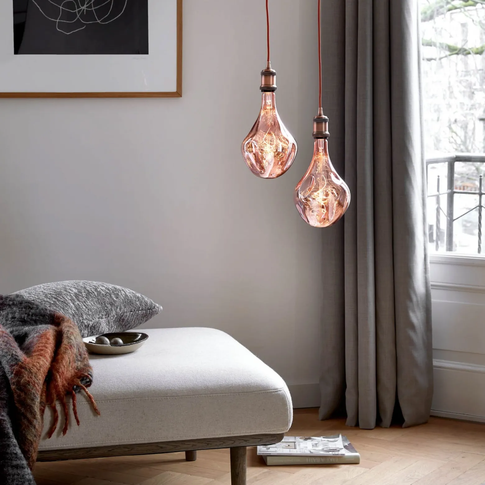 Calex Organic Evo LED-valaisin E27 6W dim rosé