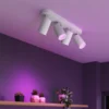 Calex Smart kattospotti valkoinen pituus 49 cm 4-lamppuinen GU10-LED RGBW