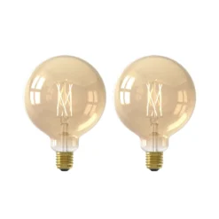 Calex Smart LED hehkulamppu E27 G95 7W CCT 2 kpl:n setti
