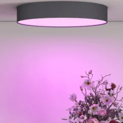 Calex Smart LED-kattovalaisin Fabric, Ø 40 cm, RGBW, himmennettävä