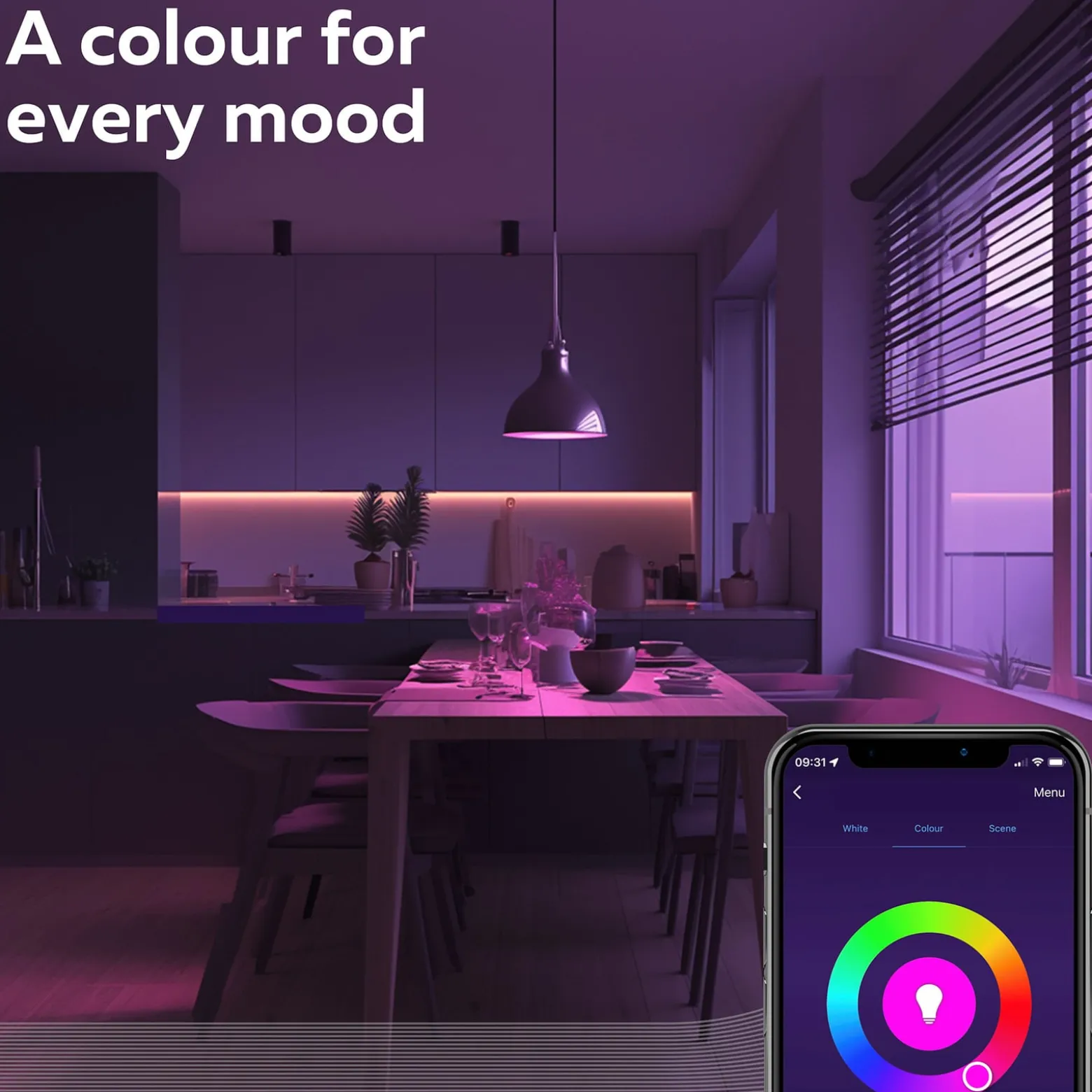 Calex Smart LED-lamppu E27 A60 9.4W CCT RGB 2 kpl:n sarja