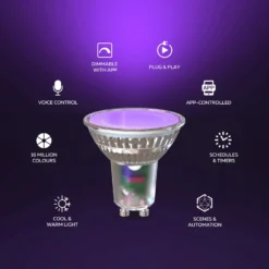 Calex Smart LED-lamppu heijastin GU10 4,9 W RGB CCT 5 cm