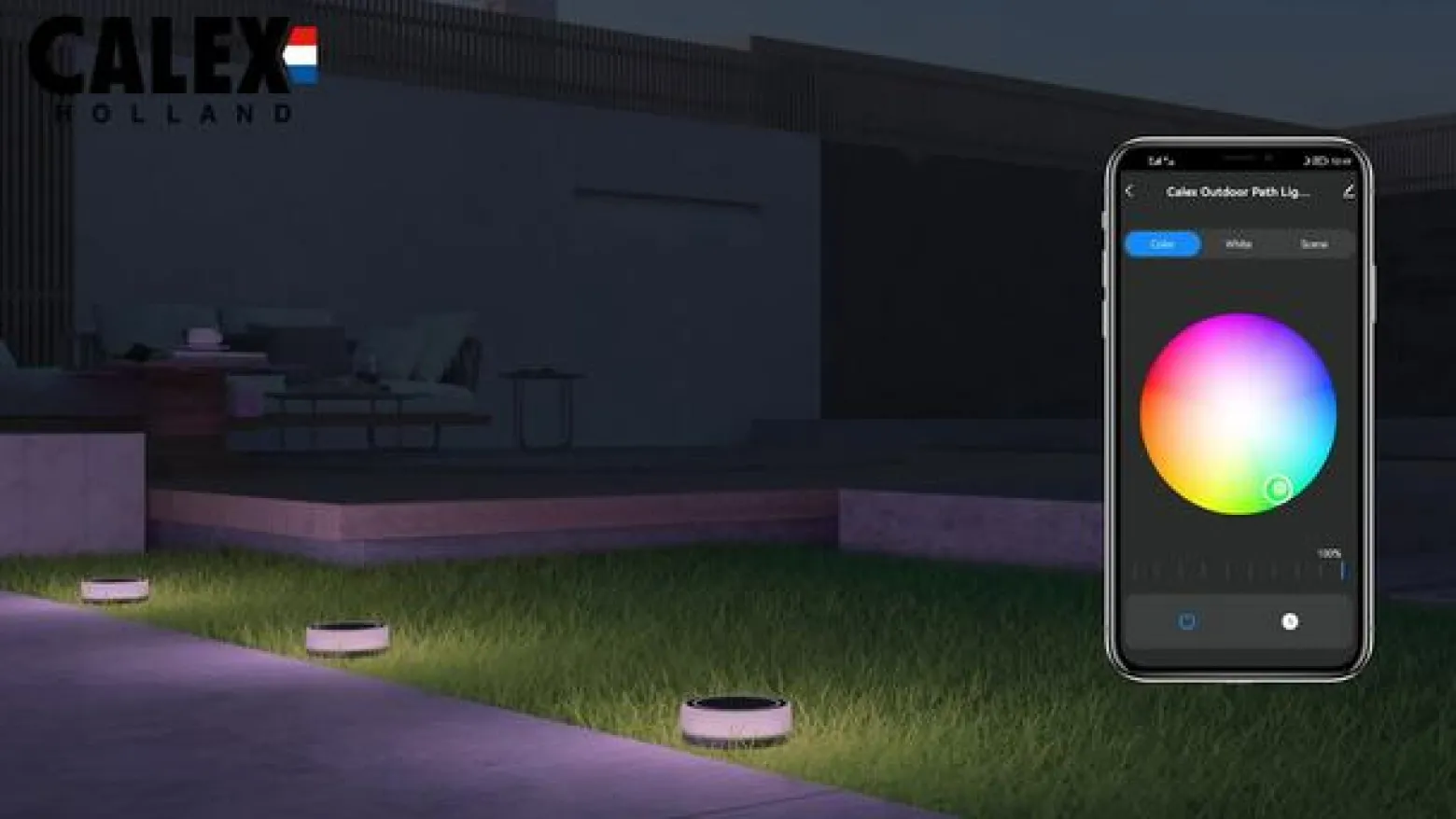 Calex Smart Outdoor Ground Spot, CCT RGB 3-valo.