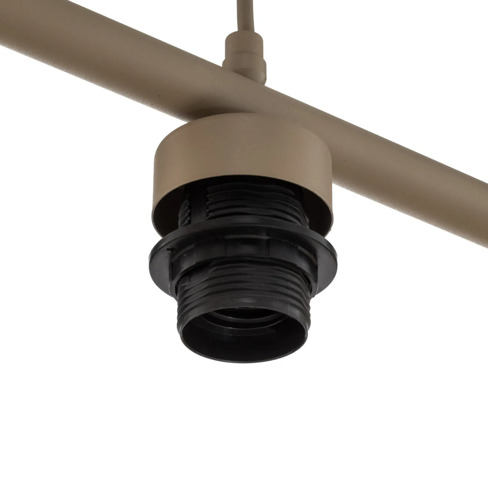 Calma-riippuvalaisin, 4-lamppuinen, beige, rami, pituus 95 cm