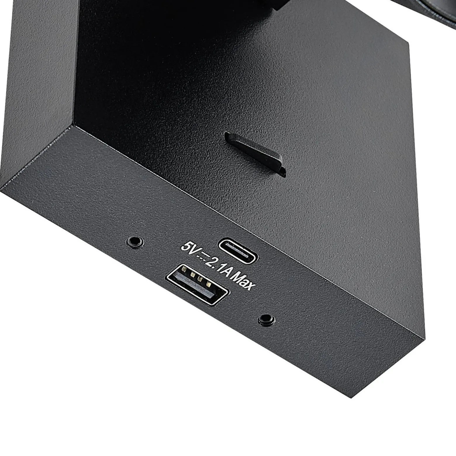 CAN TILT seinäkohdevalaisin, musta, 10 x 10 cm, metallia, USB-kytkin