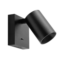 CAN TILT seinäkohdevalaisin, musta, 10 x 10 cm, metallia, USB-kytkin