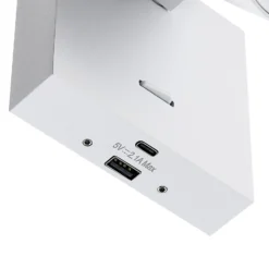 CAN TILT seinäkohdevalaisin, valkoinen, 10 x 10 cm, metalli, kytkin, USB