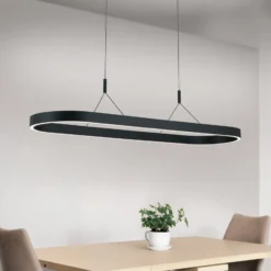 Carrara LED-riippuvalaisin, musta, korkeussäädettävä, CCT