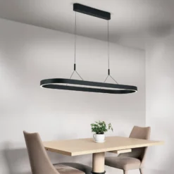 Carrara LED-riippuvalaisin, musta, korkeussäädettävä, CCT