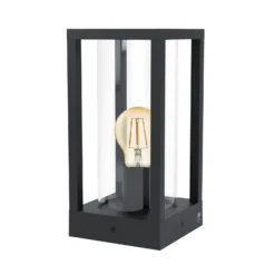Cascinetta-pollarilamppu, leveys 15 cm, musta, metallia