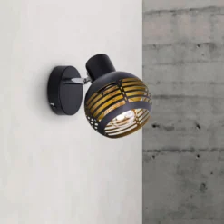 Casco-seinävalaisin 1-lamppuinen, musta
