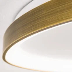 Charlie LED-kattovalaisin, Ø 65 cm, opaalinvalkoinen, antiikkimessingin