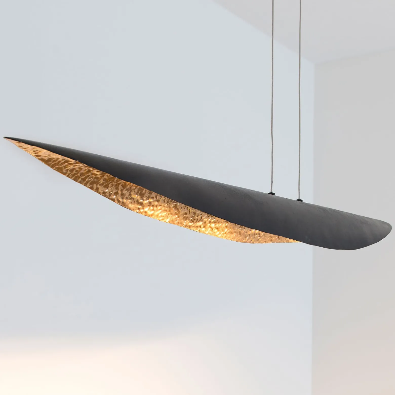 Chiasso LED-riippuvalaisin, musta-ruskea/kultainen