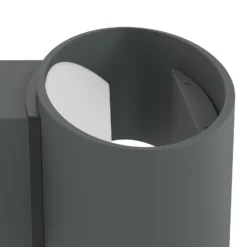 Chinoa-LED-ulkoseinälamppu, antrasiitti, leveys 27 cm, metalli