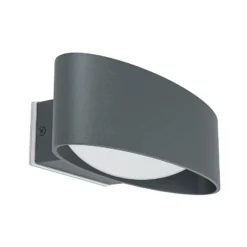 Chinoa-LED-ulkoseinälamppu, antrasiitti, leveys 27 cm, metalli