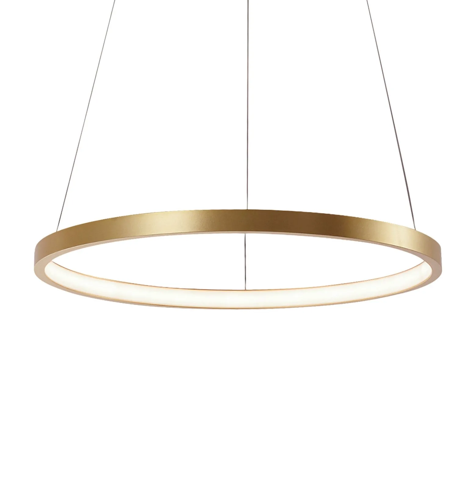 Circle-LED-riippuvalaisin, kulta, Ø 39 cm