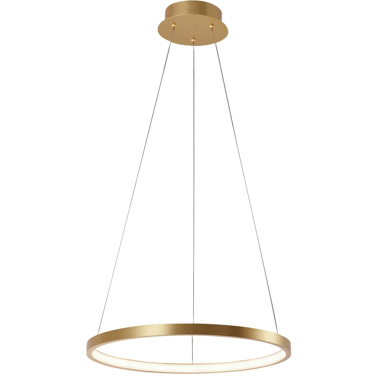 Circle-LED-riippuvalaisin, kulta, Ø 39 cm
