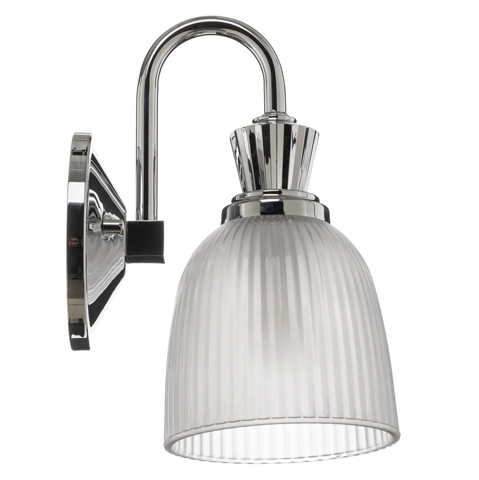 Cora-kylpyhuoneen LED-seinävalaisin, 1-lamppuinen, IP44, lasi
