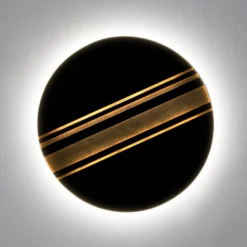 COSMILUCE LED-seinävalaisin, musta/kultainen, Ø 60 cm, metallinen, himmennettävä