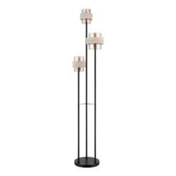 Daren-maavalaisin, beige/keltainen/musta, 167 cm, 3-lamppuinen, E27