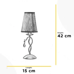 Delia pöytävalaisin, pronssinvärinen, rauta, korkeus 42 cm, Ø 15 cm