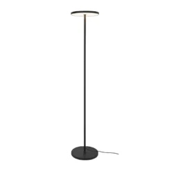 Demy-LED-lattiavalo, musta, korkeus 170 cm, metallia