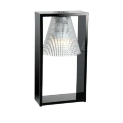 Design-LED-pöytälamppu Light-Air, musta/läpinäkyvä