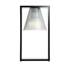 Design-LED-pöytälamppu Light-Air, musta/läpinäkyvä