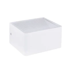 Doninni 1 -LED-ulkoseinälamppu, valkoinen, leveys 13 cm, 2-lamppuinen