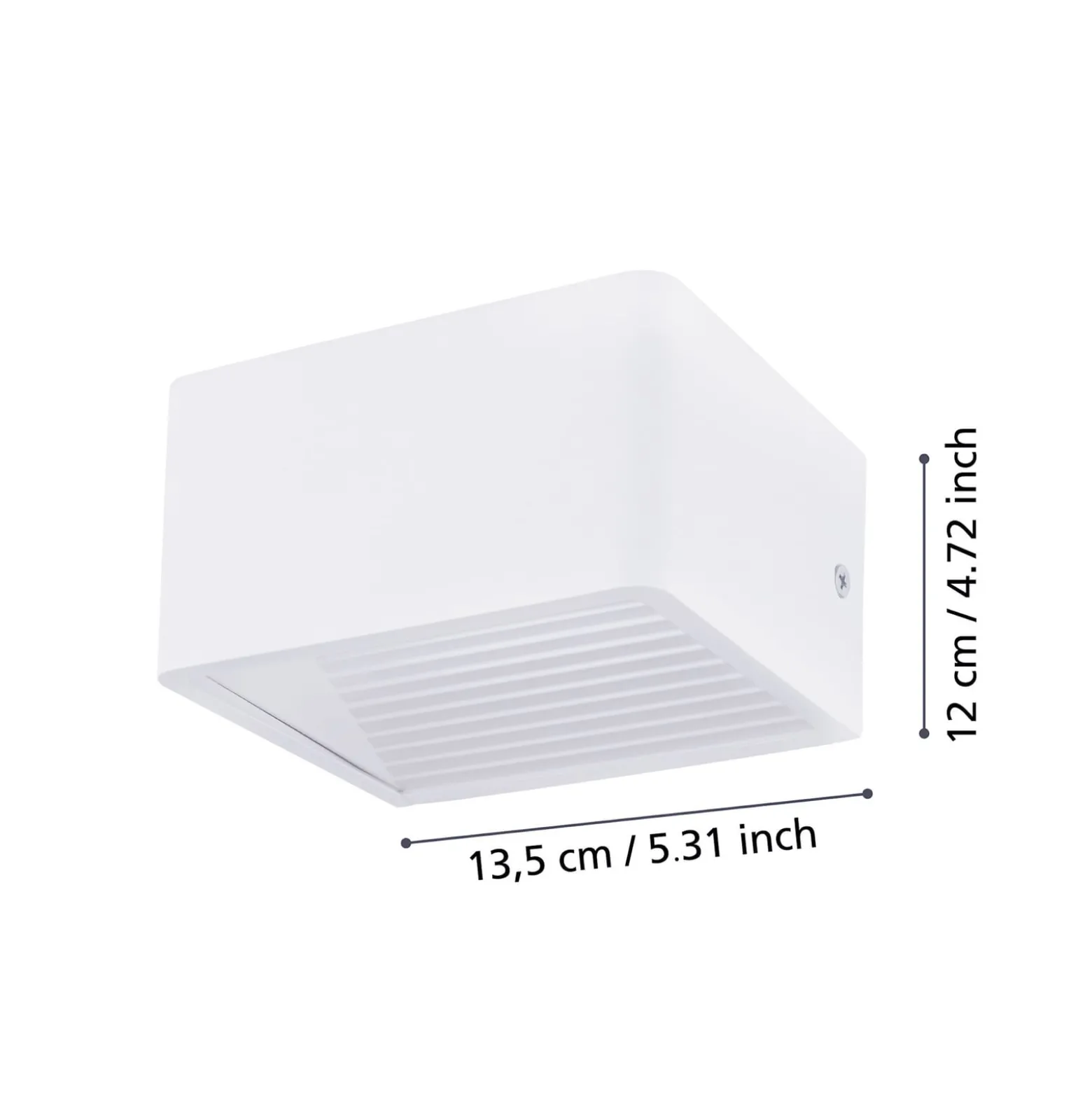Doninni 1 -LED-ulkoseinälamppu, valkoinen, leveys 13 cm, 2-lamppuinen