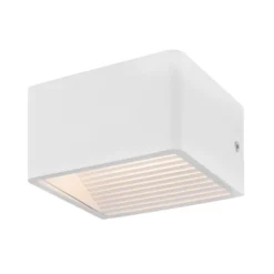 Doninni 1 -LED-ulkoseinälamppu, valkoinen, leveys 13 cm, 2-lamppuinen