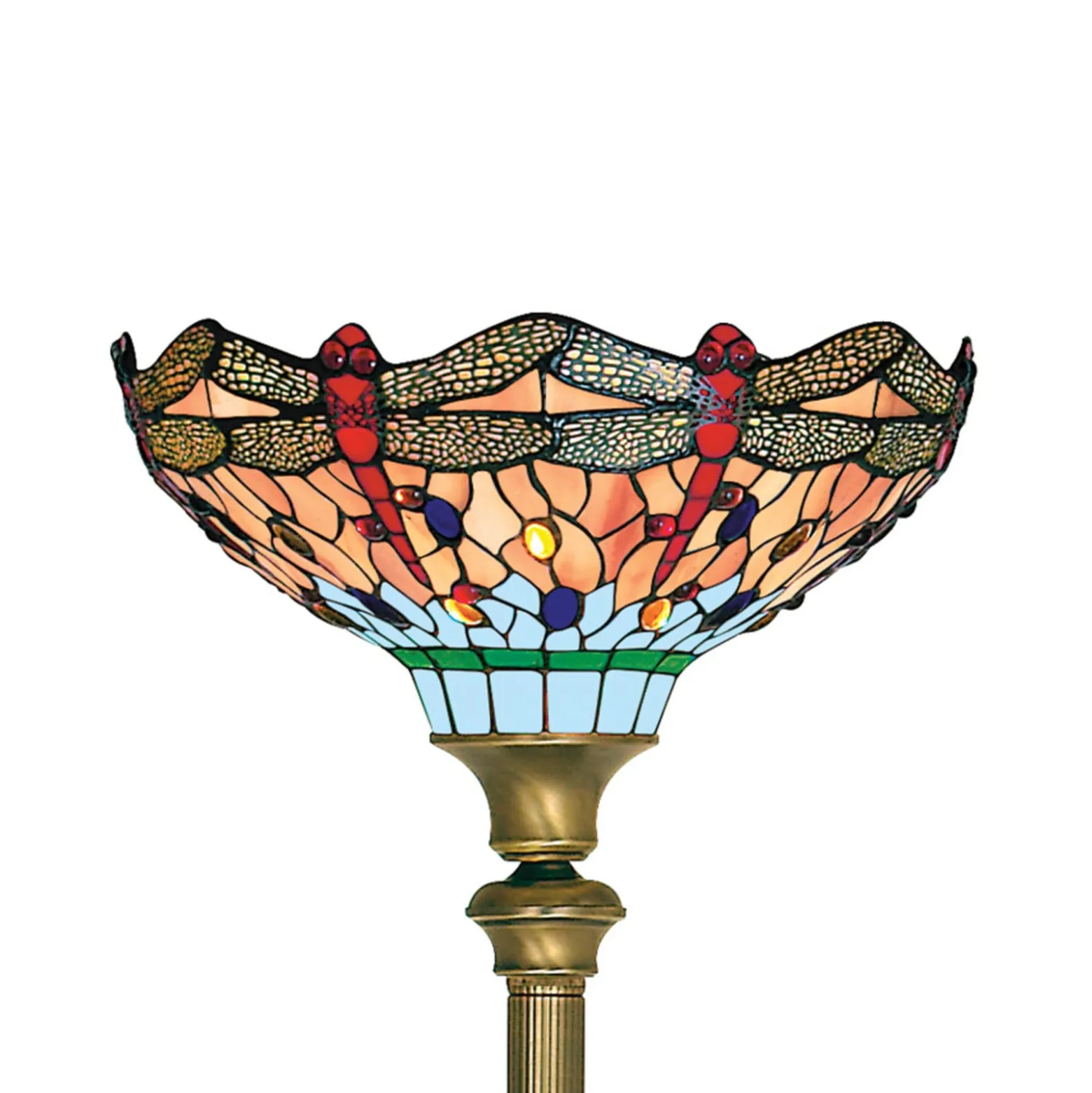 Dragonfly lattiavalaisin Tiffany-tyyliin